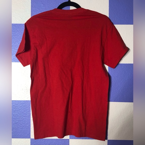 NWOT Lonely World Pinned Roses Embroidered Tee in Red - Picture 3 of 8